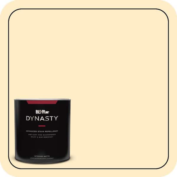 BEHR DYNASTY 1 qt. #330A-2 Frosted Lemon Matte Interior Stain-Blocking Paint & Primer