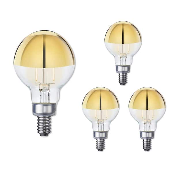 25-Watt Equivalent G16 Dimmable Medium Screw LED Light Bulb Warm White Light 2700K (4-Pack)