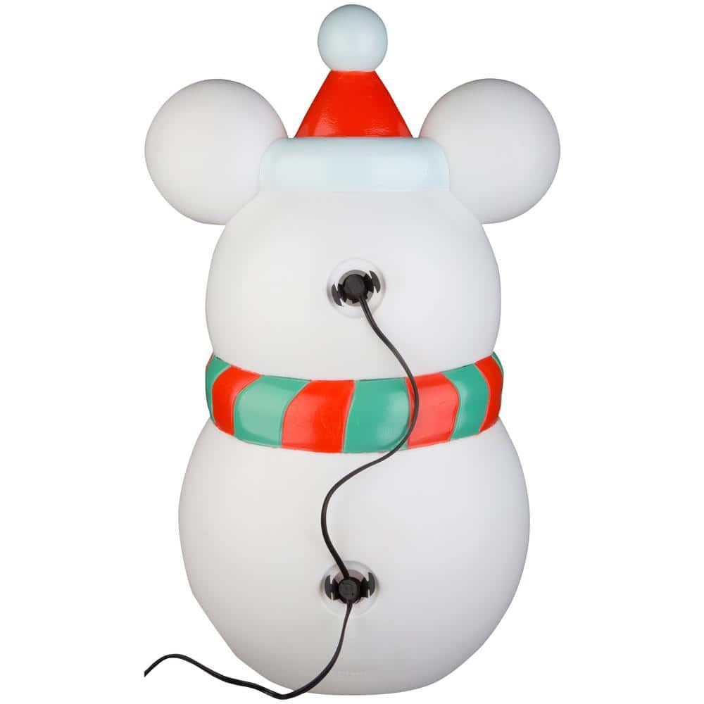 Disney Lighted Blow Mold Mickey Mouse Snowman Figurine, 24"