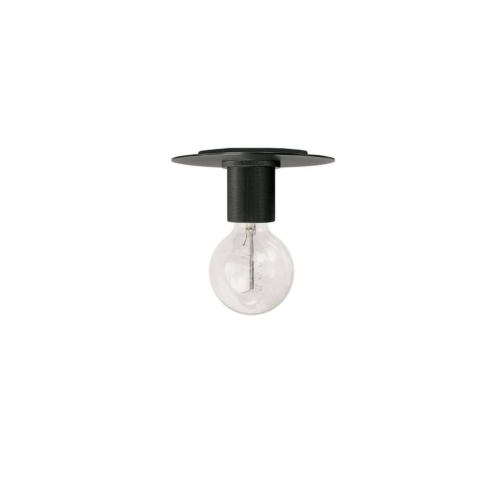 Roswell 8 in. 1-Light Matte Black Flush Mount