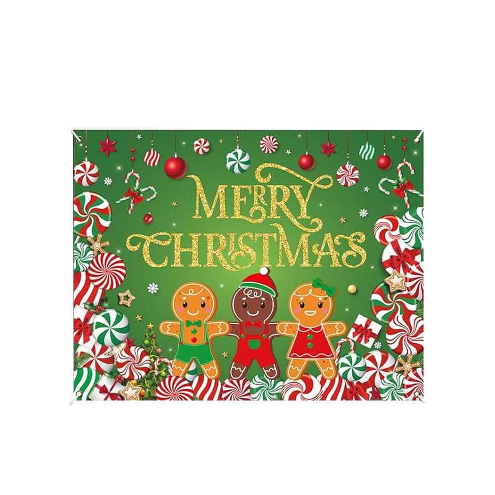 7.87 ft. L x 6.89 ft. H Gingerbread Man Christmas Scene Garage Door Decor Mural for Double Car Garage price history on PriceWatchPro