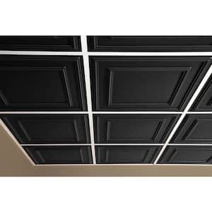 Cambridge Black 2 ft. x 2 ft. Lay-in or Glue-up Ceiling Panel (Case of 6)