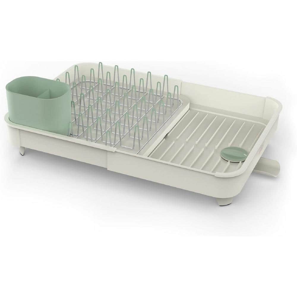 Polypropylene Expandable Countertop Dish Rack with Non Scratch Draining Pro