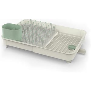 Polypropylene Expandable Countertop Dish Rack with Non scratch draining prongs