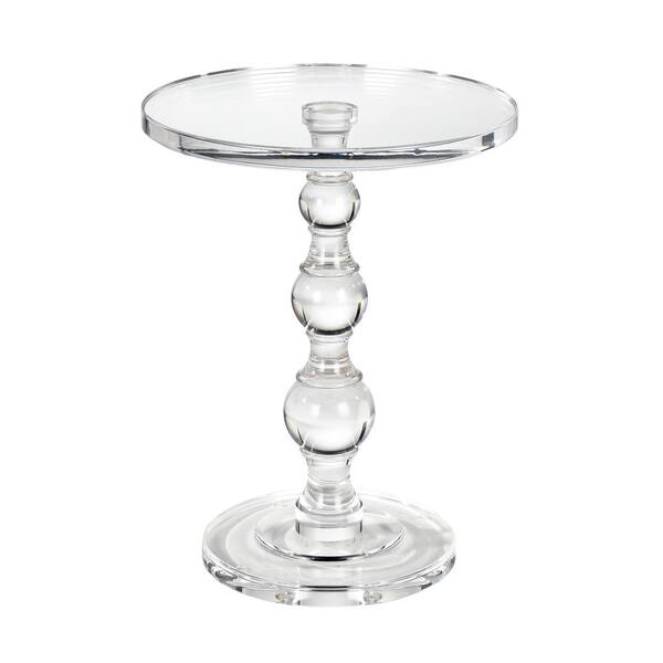 Unbranded Cliffwood 18 in. Clear Round Acrylic Accent Table