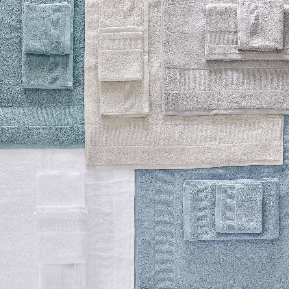 Gray Cotton Ridged 6-Piece Bath Towel Set