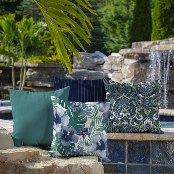 arden selections salome tropical patio umbrella ARDEN 16 in. x 16 in. Salome Tropical Outdoor Throw Pillow (2-Pack)  TK05554B-D9Z2