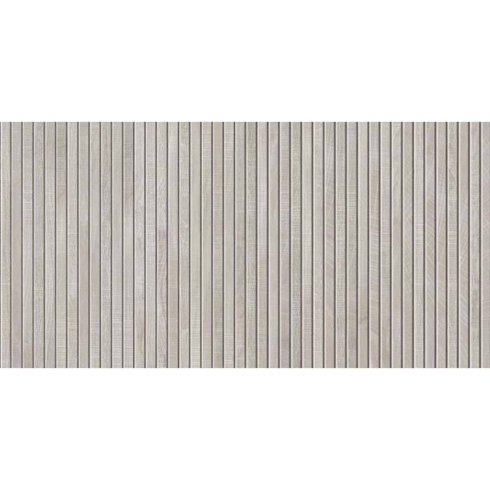 Bois Ribbon 24" x 48" Matte Gray Porcelain Wall and Floor Tile
