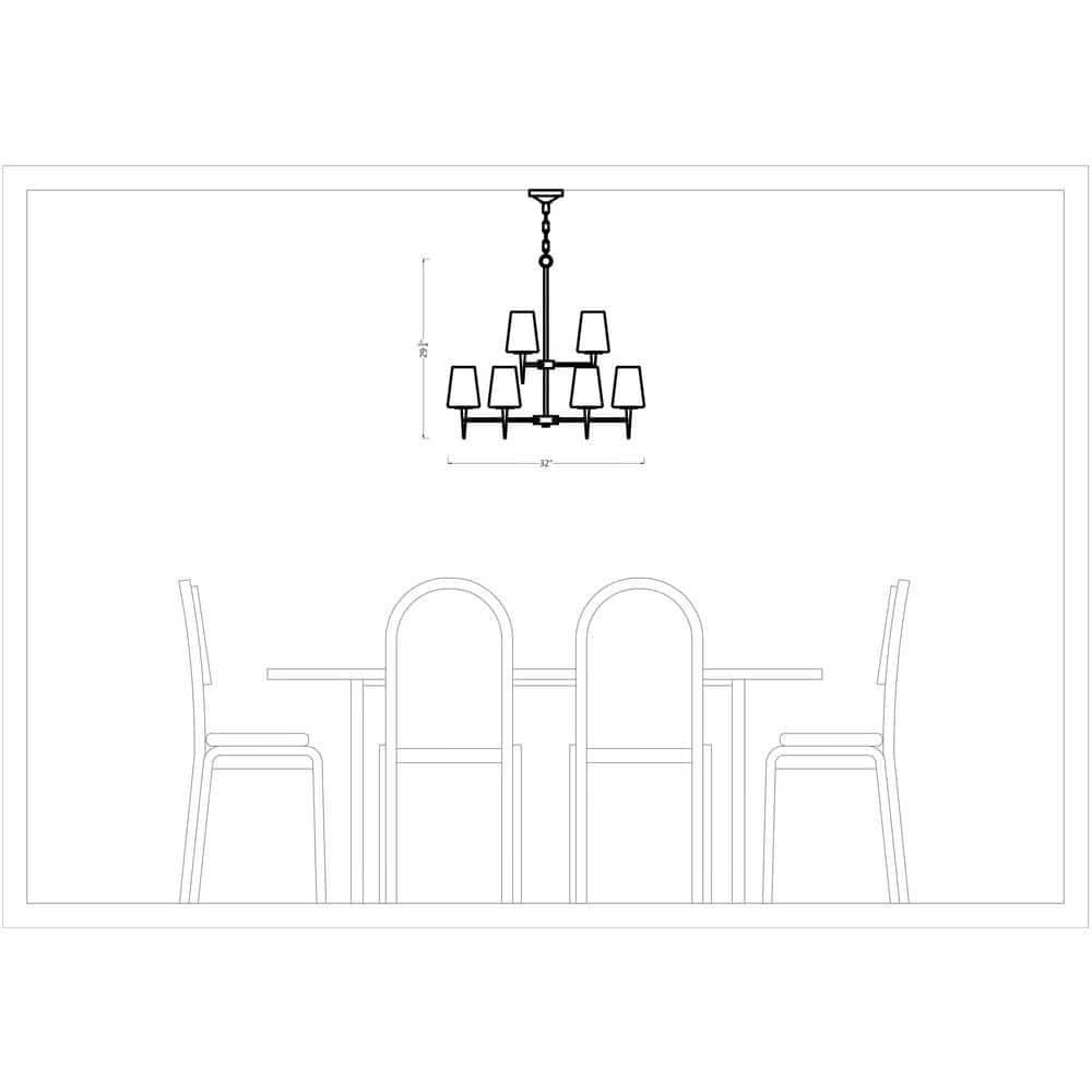 Satin Brass and Opal Glass 9-Light Chandelier
