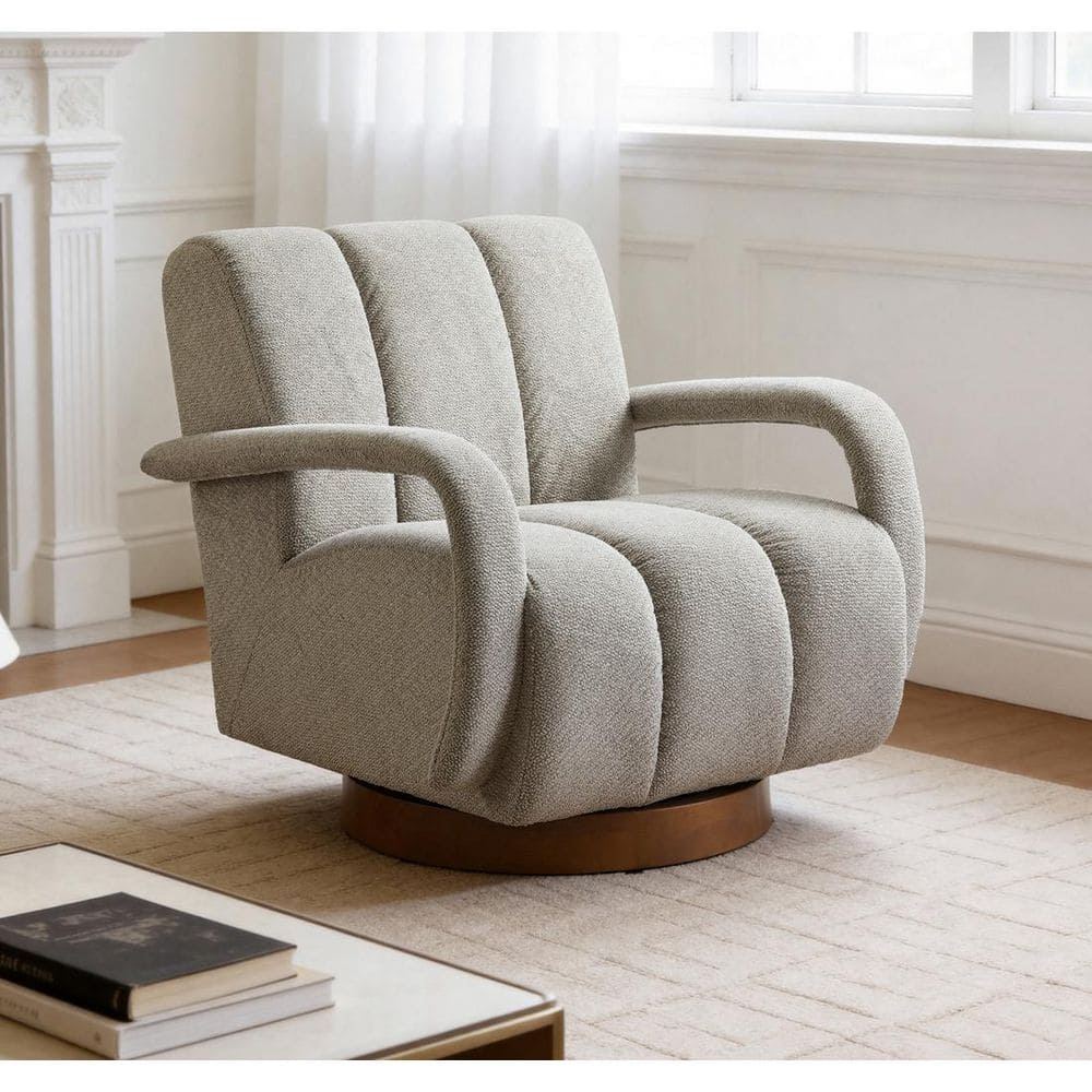 Cove Gray Fabric Swivel Accent Arm Chair price history on PriceWatchPro