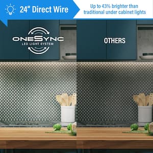 20.5 in. (Fits 24 in. Cabinet)Direct Wire Integrated LED White Linkable Onesync Under Cabinet Light Color Changing CCT
