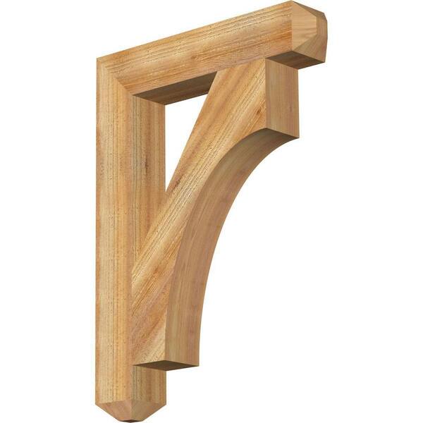 Ekena Millwork 4 in. x 30 in. x 22 in. Western Red Cedar Westlake Craftsman Rough Sawn Bracket