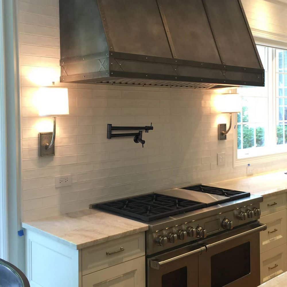 Matte Black Brass Wall Mount Pot Filler Faucet