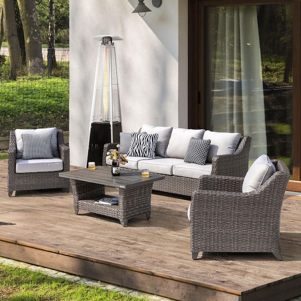 Nuu Garden 48,000 BTU Black Heat-Focusing Propane Gas Patio Heater