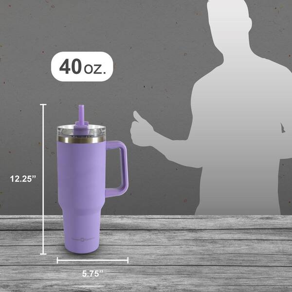 Green Canteen 40 oz. Double Wall Stainless Steel Teal/Purple Tumbler with  Handle (2-Pack) DWSST-MGPR-2PK - The Home Depot