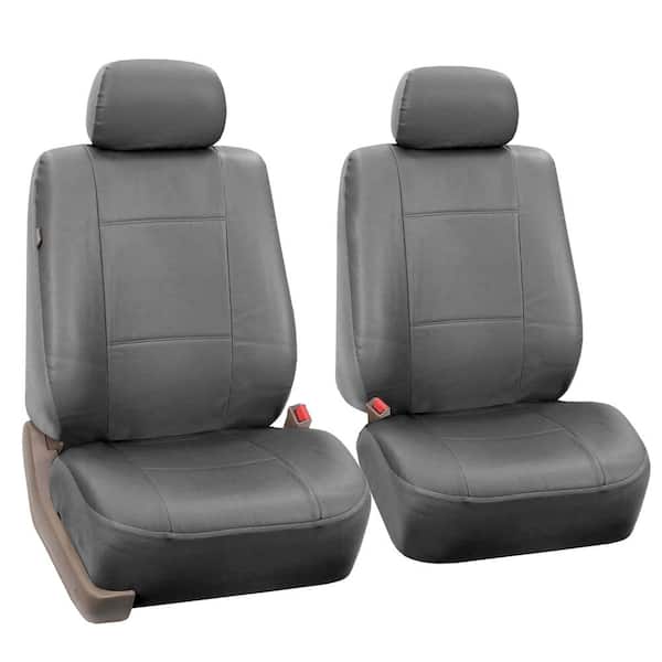 FH Group Premium PU Leather 15 in. x 12 in. x 6 in. Half Set Front Seat Covers