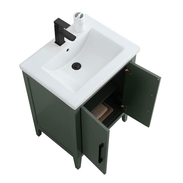Vanity Art 24 in. W x 18.5 in D x 34 in. H Single Sink