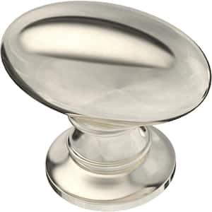 Rugby 1-1/4 in. (32 mm) Polished Nickel Oval Cabinet Knob