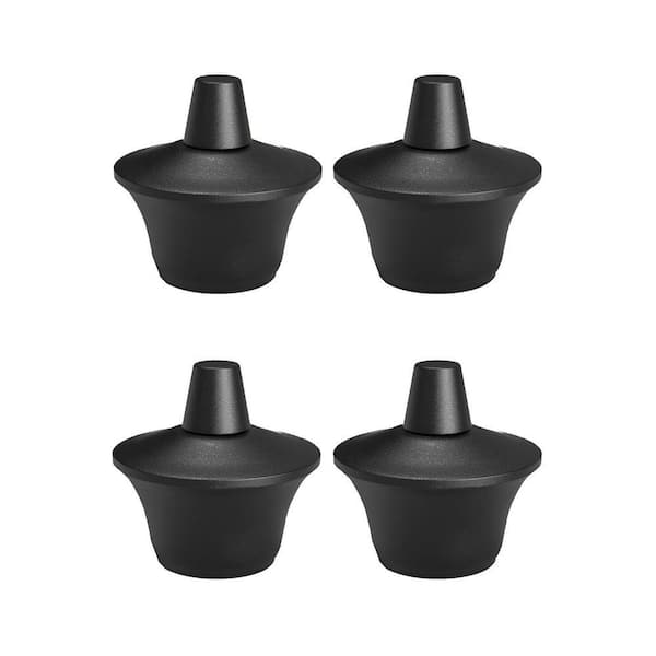 14.5 oz Black Metal Tabletop Torches for Outdoor Garden Yard Patio Party Fiberglass Wick Candles 4-Pack