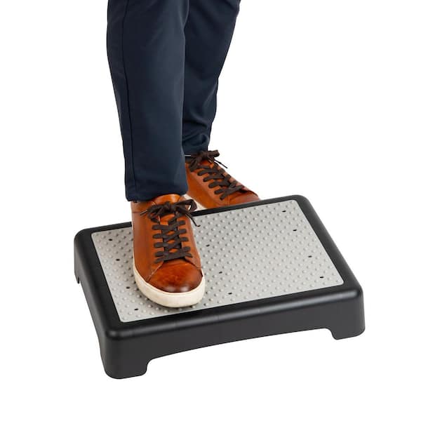 1 Step 17 in. L x 13 in. W x 3.5 in. H Platform Booster Step Stool Riser Reach Height. 50 ft. Black