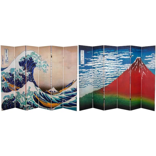 Oriental Furniture 6 ft. Printed 6-Panel Room Divider