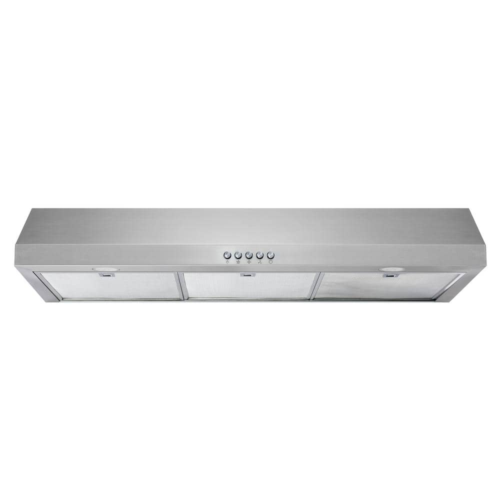 Caprelo 36 in. 320 CFM Convertible Under Cabinet Range Hood in Stainless Steel with LED Lighting and Charcoal Filter