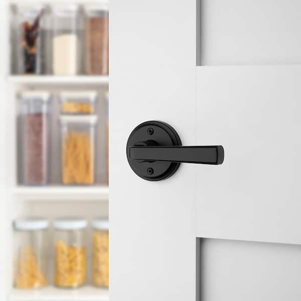Trafford Matte Black Reversible Round Straight Half Dummy Door Handle