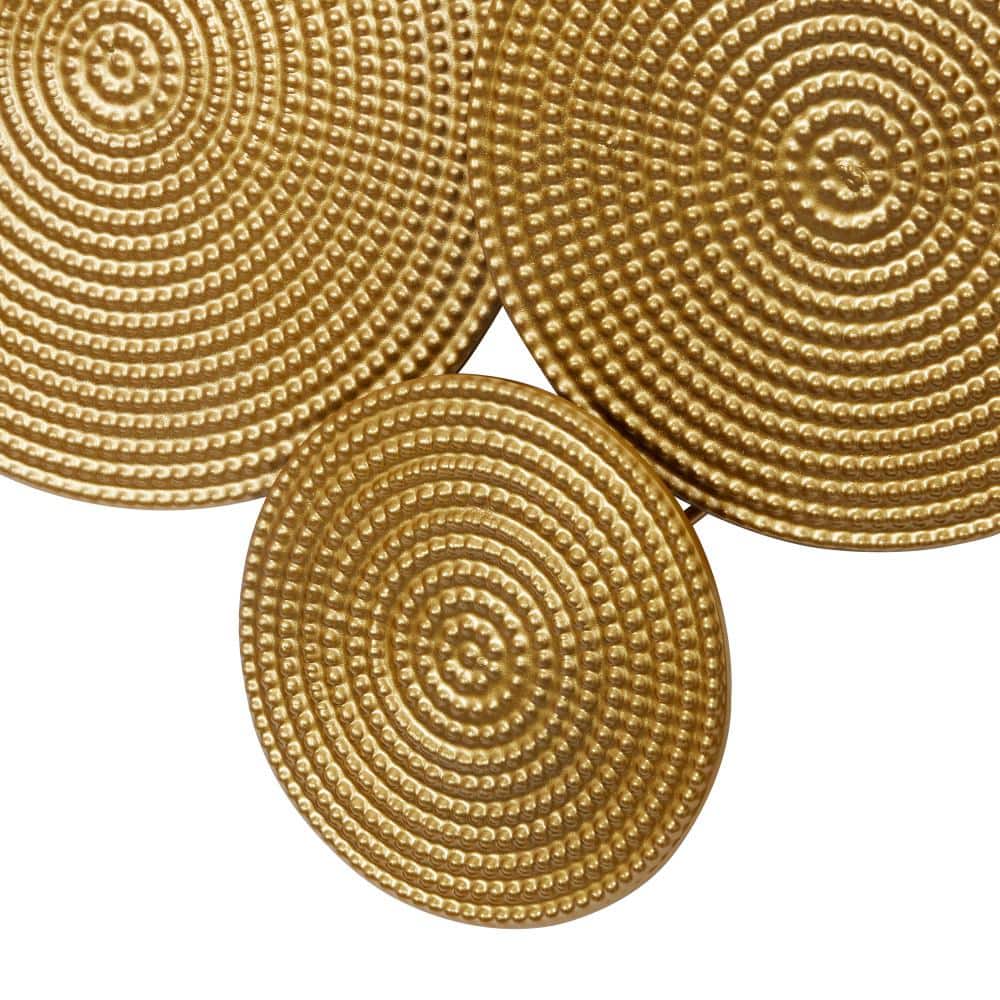 Gold Circular Iron Bohemian Wall Sculpture