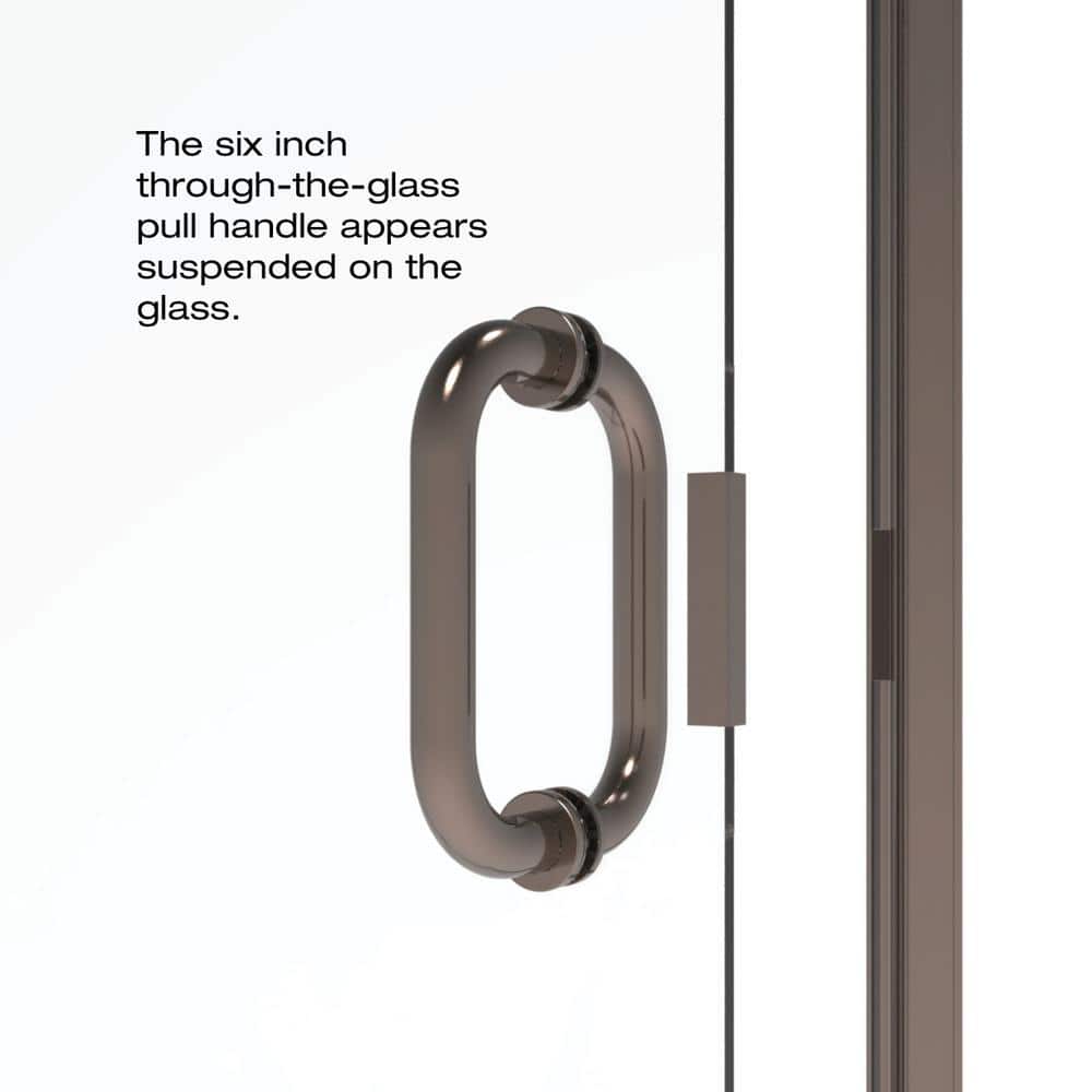 Infinity 76" Oil Rubbed Bronze Semi-Frameless Hinged Shower Door