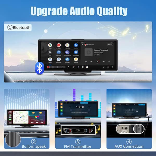 Vrbgify 10.26 in. Wide Touch Screen Portable Wireless Stereo Vrbgify 10.26 in. Wide Touch Screen Portable Wireless Stereo