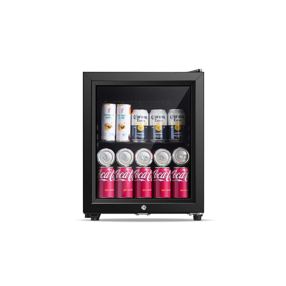 16.73 in. 1.3 cu. ft. 50-Cans Single Zone Beverage and Wine Cooler with Adjustable Shelving and Legs in Black price history on PriceWatchPro