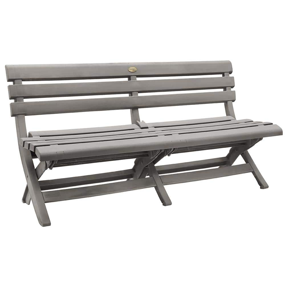 Grosfillex Westport Commercial Folding 3 Person Resin Bench In Barn   Grosfillex Outdoor Benches Ut449766 64 1000 