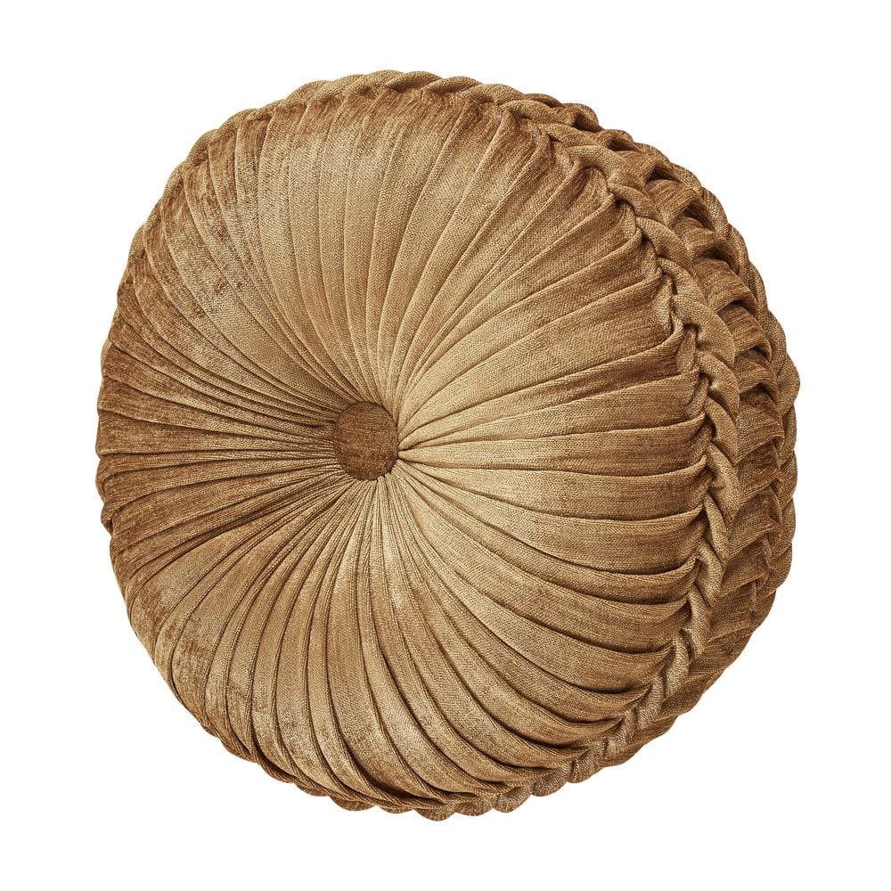 Sarah Polyester Tufted Round Decorative Throw Pillow 15 x 15 in.