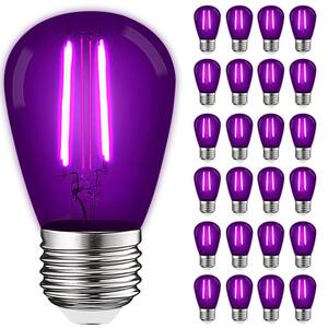 2-Pack Purple Light Bulb Halloween Light Bulbs, 9W (60W Equivalent) LED Colored Light Bulb E26