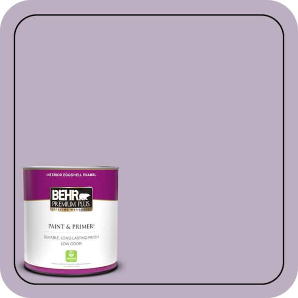 BEHR PREMIUM PLUS 1 qt. #S100-3 Courtly Purple Eggshell Enamel Low Odor Interior Paint & Primer