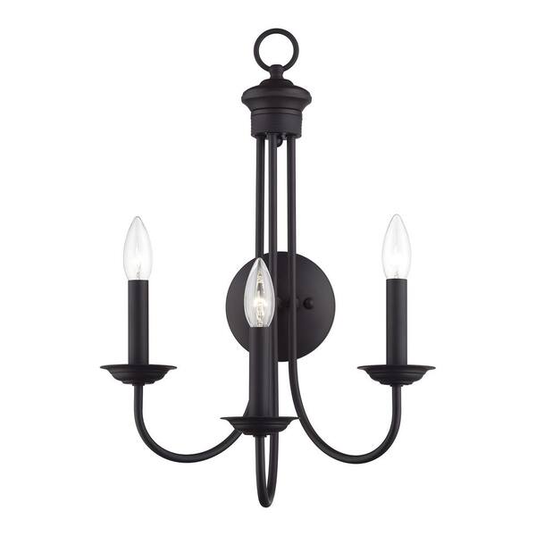 Livex Lighting Estate 3-Light Bronze Chandelier 42673-07 - The
