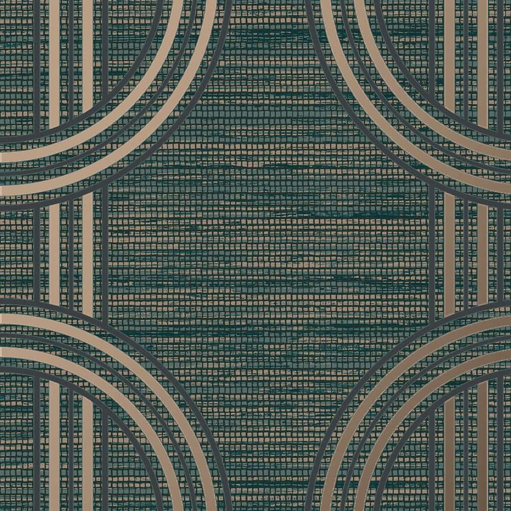 Emerald Geometric Metallic Removable Wallpaper Roll