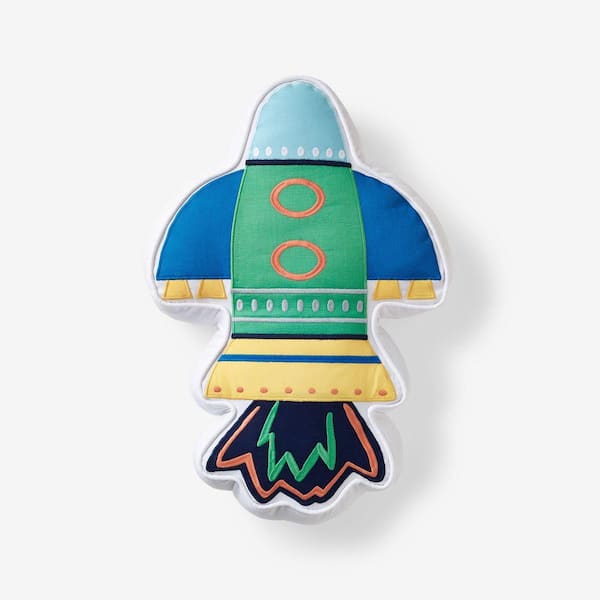 Company Kids Green Multi Rocket 26 in. x 26 in. Throw Pillow