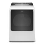 8.8 cu. ft. 240-Volt Smart White Electric Dryer with Steam and Advanced Moisture Sensing Technology, ENERGY STAR