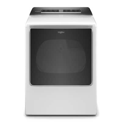 8.8 cu. ft. 240-Volt Smart White Electric Dryer with Steam and Advanced Moisture Sensing Technology, ENERGY STAR