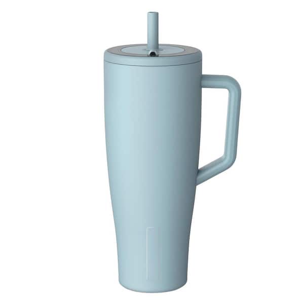 40 oz. Tumbler Stainless Steel with Handle and Straw 100% Leakproof Insulated Water Bottle in Mist