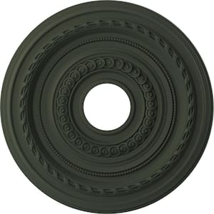 16 in. O.D. x 3-1/2 in. I.D. x 1 in. P Cole Thermoformed PVC Ceiling Medallion in UltraCover Satin Hunt Club Green