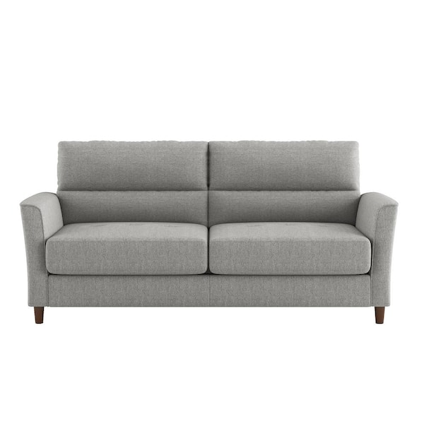 EVERGLADE HOME Tolley 80.5 in. W Flared Arm Fabric Straight Sofa in Gray