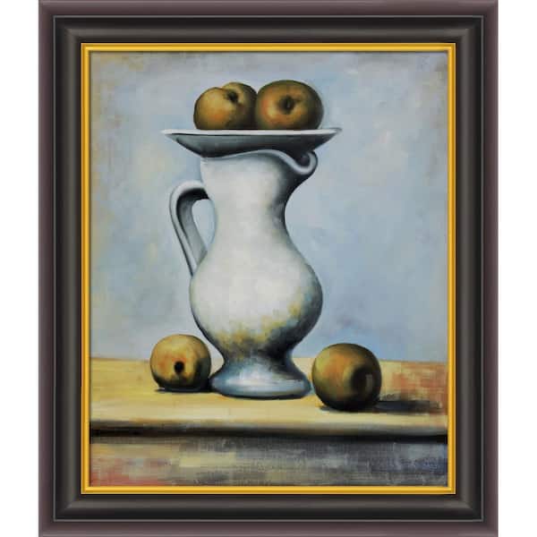 LA PASTICHE Still Life with Pitcher and Apples by Pablo Picasso Opulent Framed Oil Painting Art Print 29 in. x 33 in.