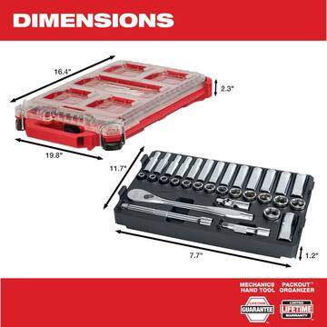 3/8 in. Drive SAE/Metric Ratchet and Socket Mechanics Tool Set with PACKOUT Case (60-Piece)
