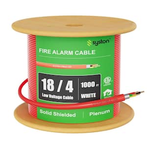 Syston Cable Technology 1000 ft. 18/2 Red FPLP Plenum Rated Shielded ...