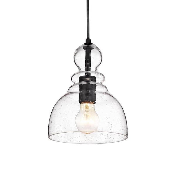 9.2 in. Nefelt 1-Light Matte Black Pendant Light