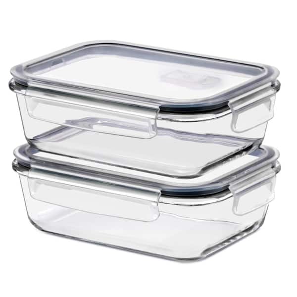 Sorbus 2 Pack 50Oz Glass Food Storage Containers with Airtight Locking Lids