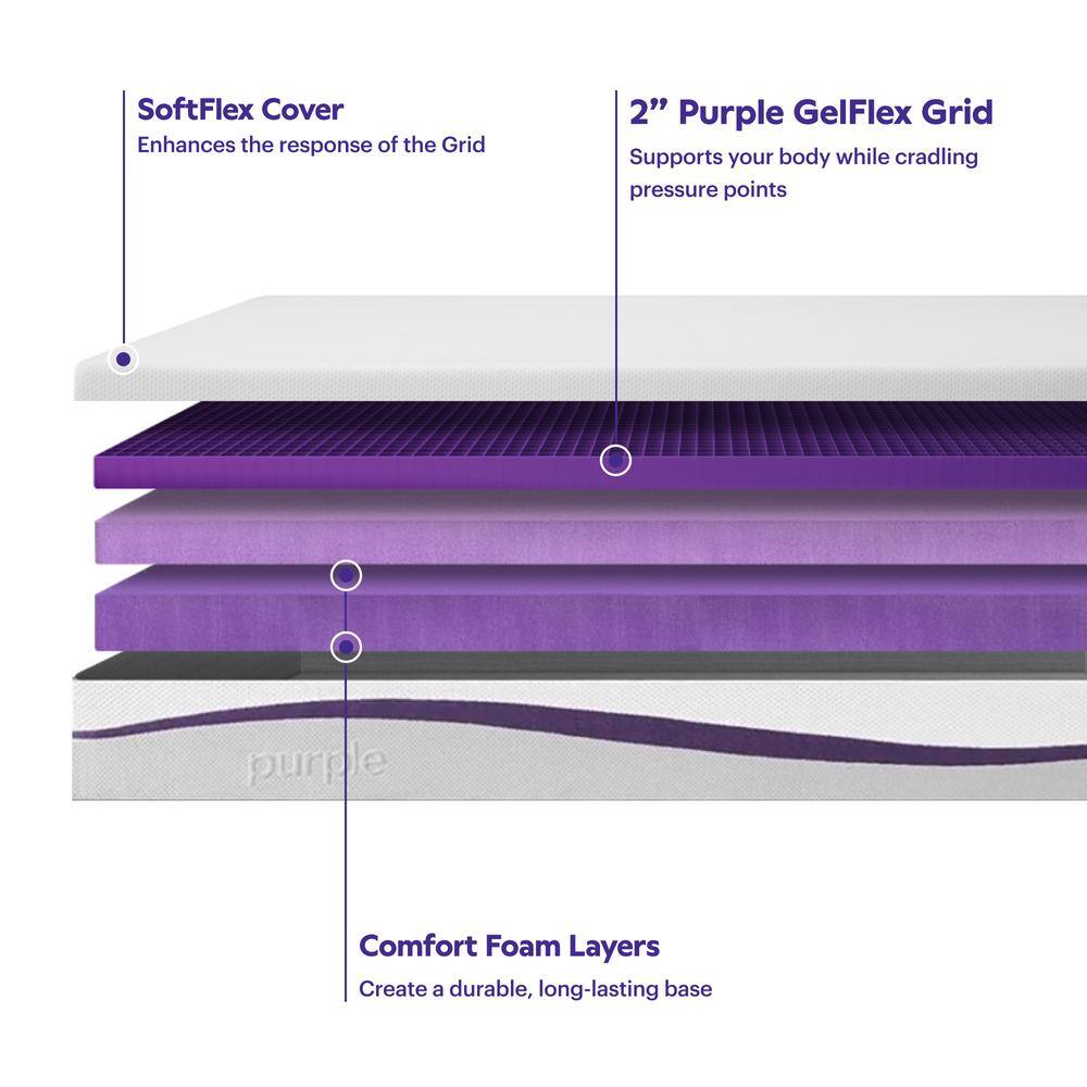 California King White Gel Memory Foam Mattress with Medium Comfort