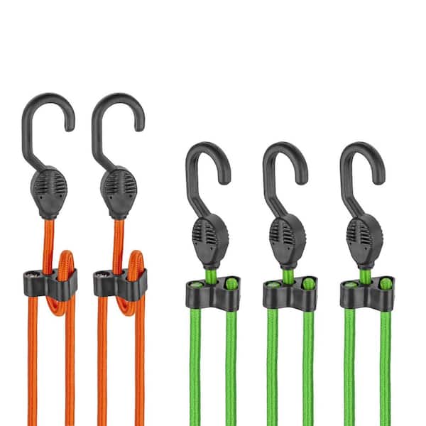 SmartStraps Super Strong, Adjustable Bungee Cord with Hooks Value Pack  Assortment - 5 piece 109 - The Home Depot
